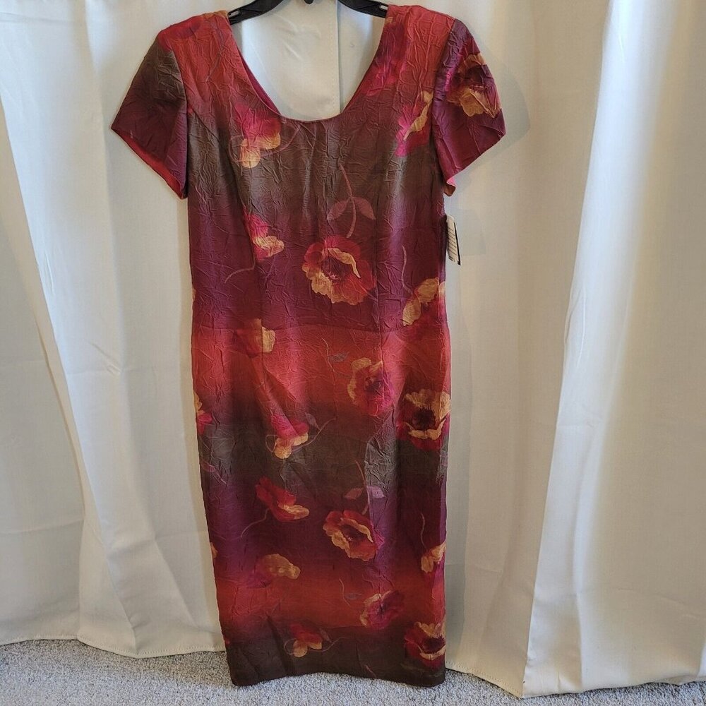 Vintage Taurus II Dress Size 12P Floral Whimsigoth Crinkle Fairy Romantic 17165x